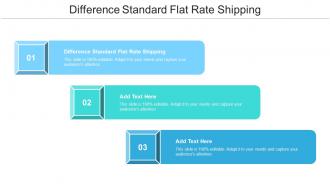 Difference Standard Flat Rate Shipping Ppt Powerpoint Presentation Format Cpb