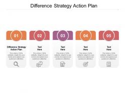 Difference strategy action plan ppt powerpoint presentation show samples cpb