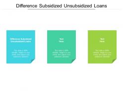 Difference subsidized unsubsidized loans ppt powerpoint summary cpb