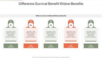 Difference Survival Benefit Widow Benefits In Powerpoint And Google Slides Cpb