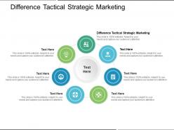 Difference tactical strategic marketing ppt powerpoint presentation infographic template cpb