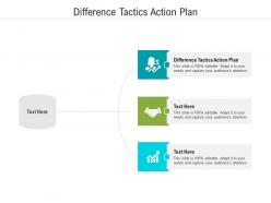 Difference tactics action plan ppt powerpoint presentation model templates cpb