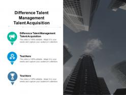Difference talent management talent acquisition ppt powerpoint icon cpb