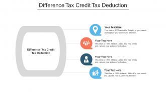 Difference Tax Credit Tax Deduction Ppt Powerpoint Presentation Pictures Clipart Cpb