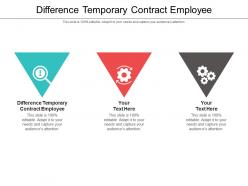 Difference temporary contract employee ppt powerpoint presentation layouts graphics cpb