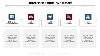 Difference Trade Investment Ppt Powerpoint Presentation Portfolio Good Cpb