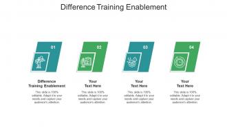 Difference training enablement ppt powerpoint presentation slides aids cpb