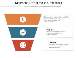 Difference uninsured insured risks ppt powerpoint presentation infographic template cpb