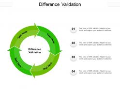 Difference validation ppt powerpoint presentation file portfolio cpb
