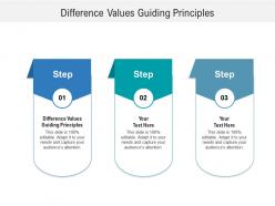 Difference values guiding principles ppt powerpoint presentation slides influencers cpb