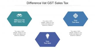 Difference Vat Gst Sales Tax Ppt Powerpoint Presentation Inspiration Files Cpb