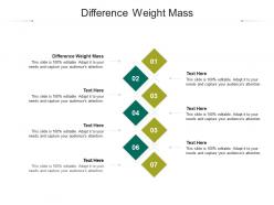 Difference weight mass ppt powerpoint presentation styles infographic template cpb