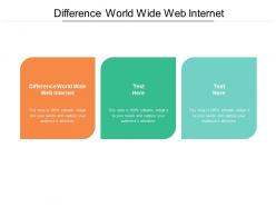 Difference world wide web internet ppt powerpoint presentation inspiration examples cpb