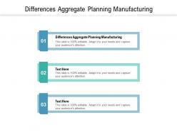 Differences aggregate planning manufacturing ppt powerpoint presentation model designs download cpb