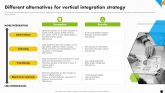Different Alternatives For Vertical Strategy Integration Strategy For Increased Profitability Strategy Ss