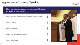 Different Approaches To Overcome Objections Training Ppt
