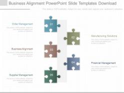 Different business alignment powerpoint slide templates download