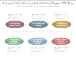 Different Business Analysis Planning And Monitoring Diagram Ppt Slides