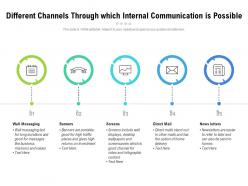Different Channels Through Which Internal Communication Is Possible