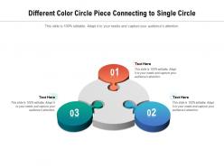 Different color circle piece connecting to single circle