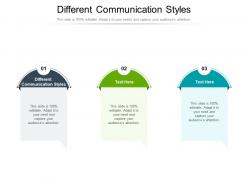 Different communication styles ppt powerpoint presentation infographic template graphics design cpb