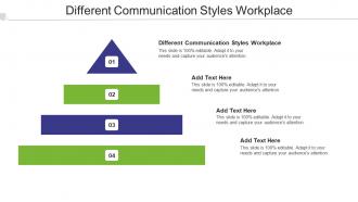 Different Communication Styles Workplace Ppt Powerpoint Presentation Portfolio Cpb