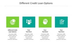 Different credit loan options ppt powerpoint presentation professional examples cpb