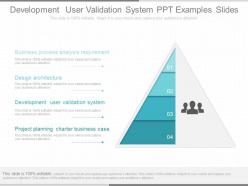 Different development user validation system ppt examples slides