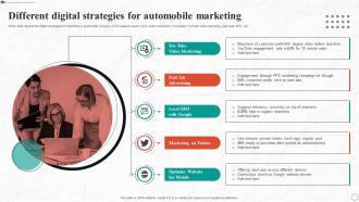 Different Digital Strategies For Automobile Marketing