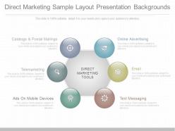 Different direct marketing sample layout presentation backgrounds