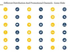 Different distribution and promotional channels icons slide ppt portrait