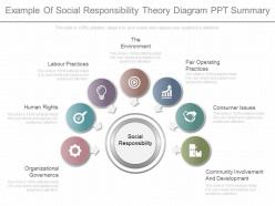 Different example of social responsibility theory diagram ppt summary