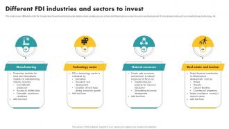 Different FDI Industries And Sectors To Invest