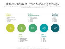 Different fields of hybrid marketing strategy