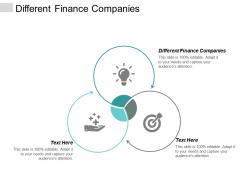 Different finance companies ppt powerpoint presentation gallery deck cpb