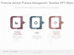 Different financial advisor practice management template ppt slides