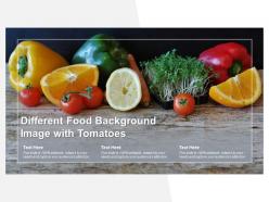 Different food background image with tomatoes