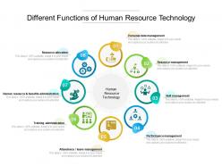 Different functions of human resource technology