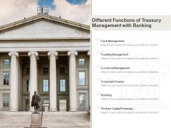 Different functions of treasury management with banking