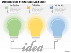 Different idea for business and sales flat powerpoint design