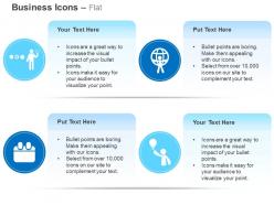 Different ideas global person calendar thinking man ppt icons graphics