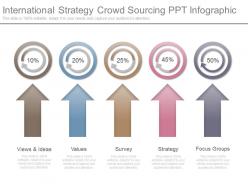 Different international strategy crowd sourcing ppt infographic