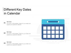 Different Key Dates In Calendar