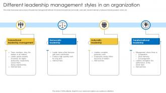 Different Leadership Management Styles In An Organization