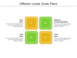 Different levels goals plans ppt powerpoint presentation professional design inspiration cpb