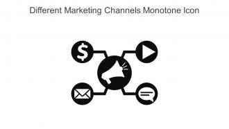 Different Marketing Channels Monotone Icon In Powerpoint Pptx Png And Editable Eps Format