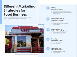 Different marketing strategies for food business