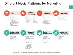 Different media platforms for marketing ppt portfolio slide portrait