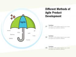 Different methods of agile product development