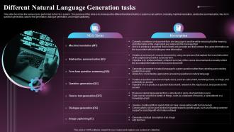 Different Natural Language Generation Tasks Ppt Graphics